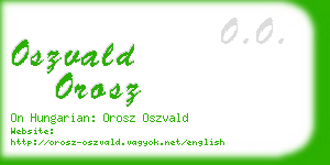 oszvald orosz business card